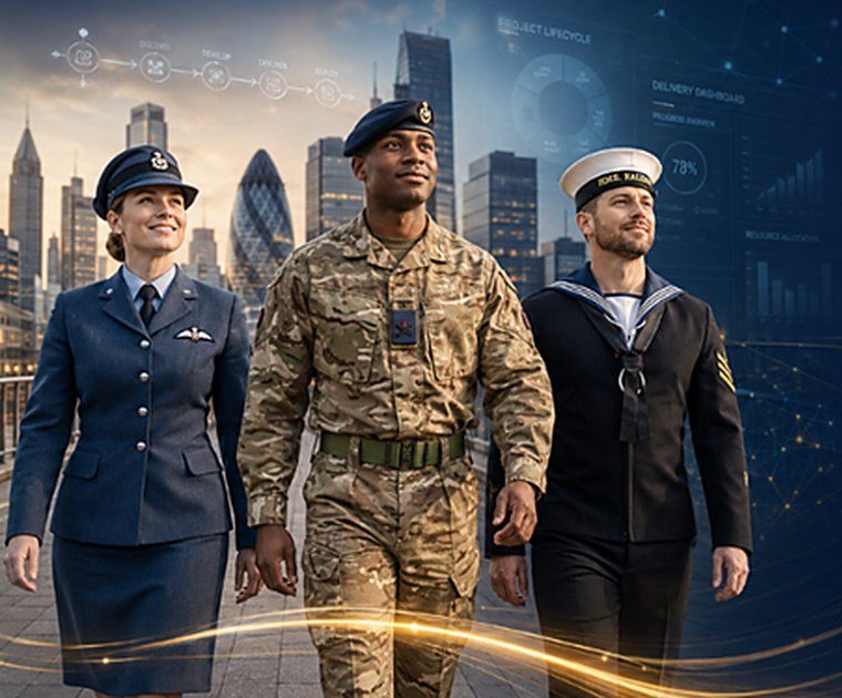 Service leavers — RAF, Army and Navy — stepping into project careers
